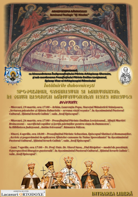 Întâlniri duhovniceşti în Postul Mare organizate în Arhiepiscopia Râmnicului