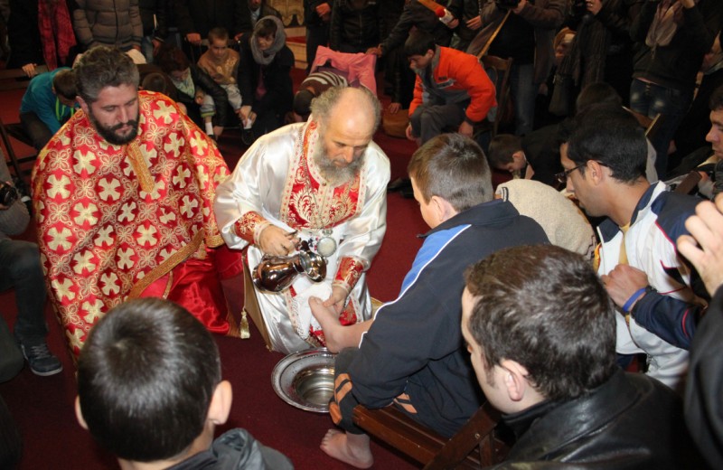 Rânduiala spălării picioarelor la Catedrala arhiepiscopală din Galaţi