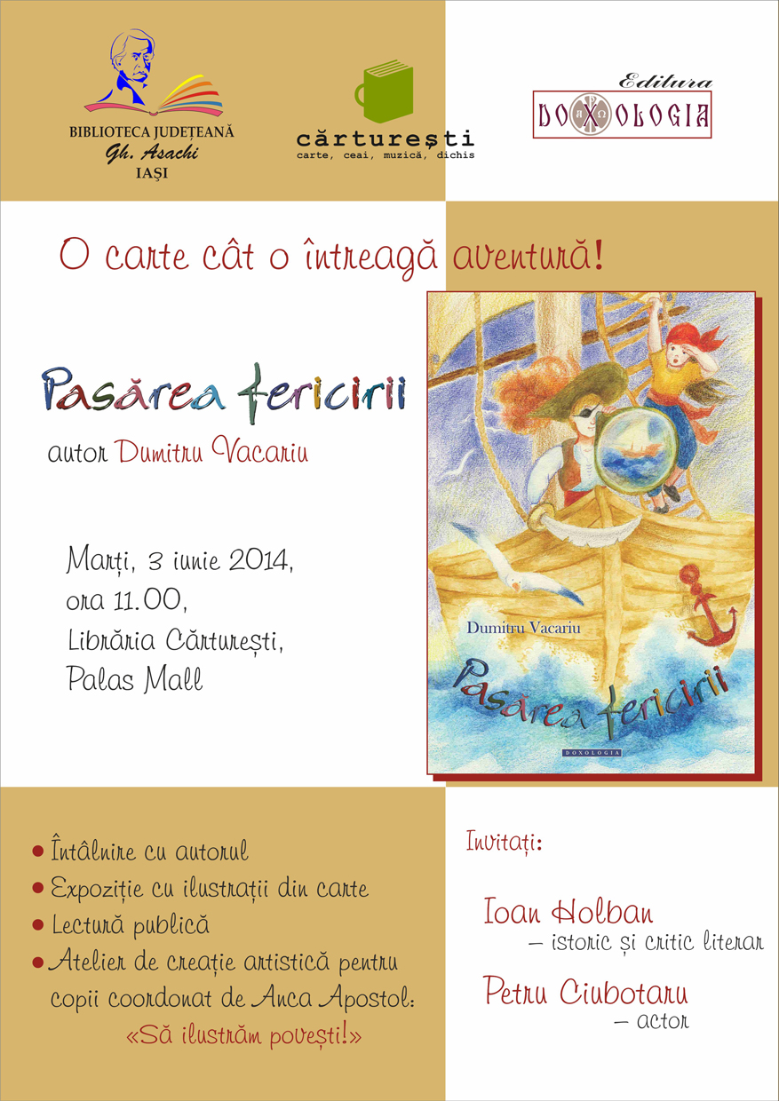 Lansarea cărții &quot;Pasărea fericirii&quot; în cadrul evenimentului &quot;O carte cât o întreagă aventură&quot;