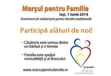 Marşul pentru Familie: Tatăl, mama şi copiii. E natural