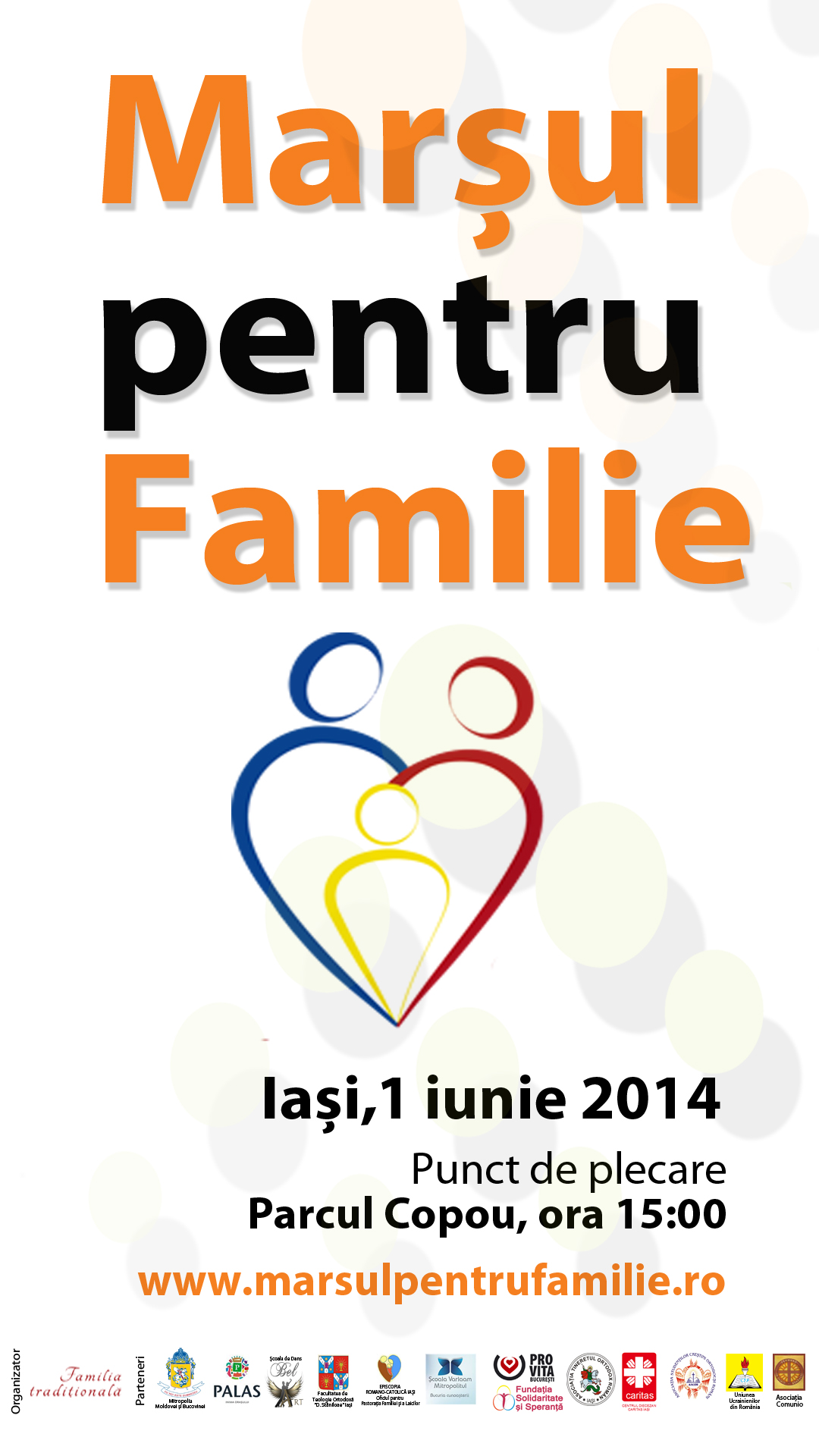 Marşul pentru Familie: Tatăl, mama şi copiii. E natural