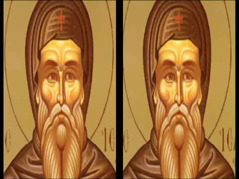 Troparul Sfântului Cuvios Isaachie Mărturisitorul (în limba greacă)