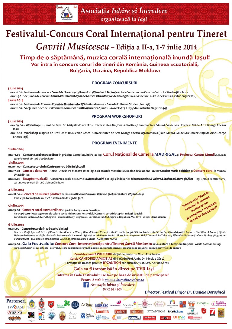 Iașul se transformă în scena corurilor de tineret din țară și din străinătate