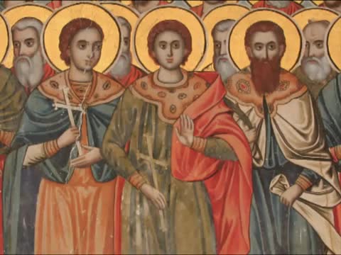 Troparul Sfințiilor 45 de Mucenici din Nicopolea Armeniei (în limba greacă)