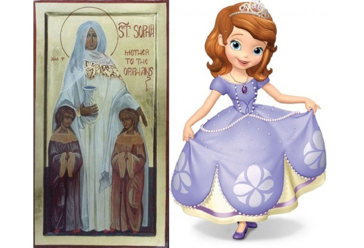 De la Sfânta Cuvioasă Sofia, la prințesa animată Sofia I De la Sfânta Cuvioasă Sofia, la prințesa animată Sofia I