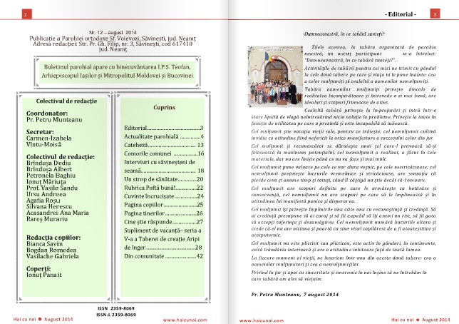 Un nou număr al revistei parohiale „Hai cu noi!“