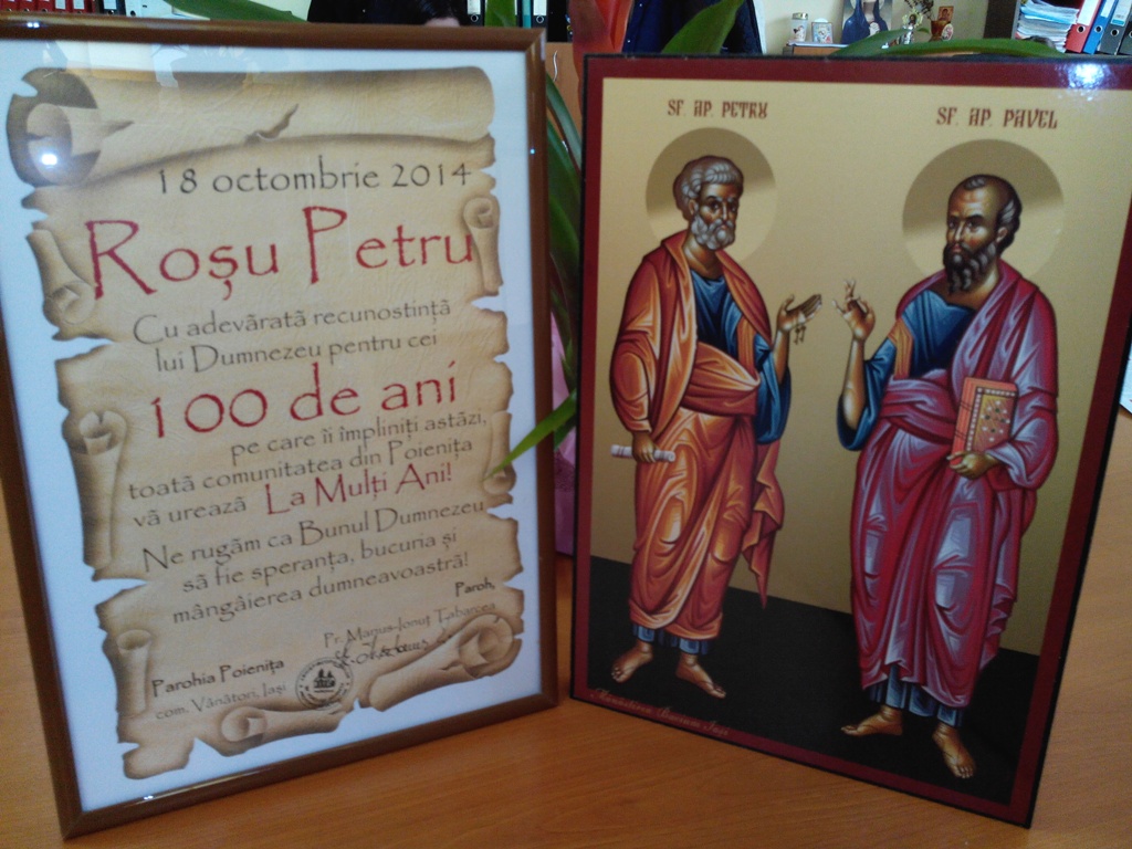 100 de ani de viaţă, sărbătoriţi în biserica parohială