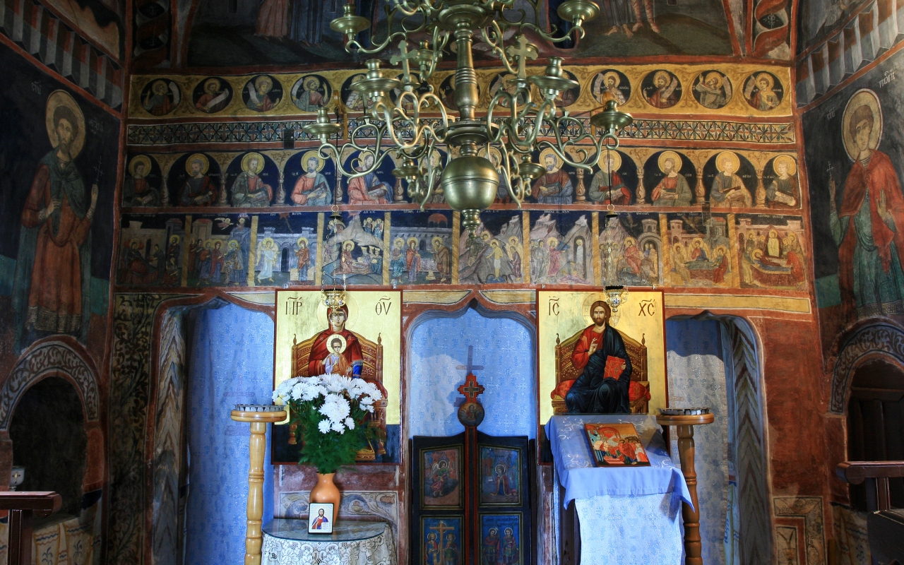 Catapeteasma vechii biserici a Schitului Iezer cu hramul „Intrarea în Biserică a Maicii Domnului”