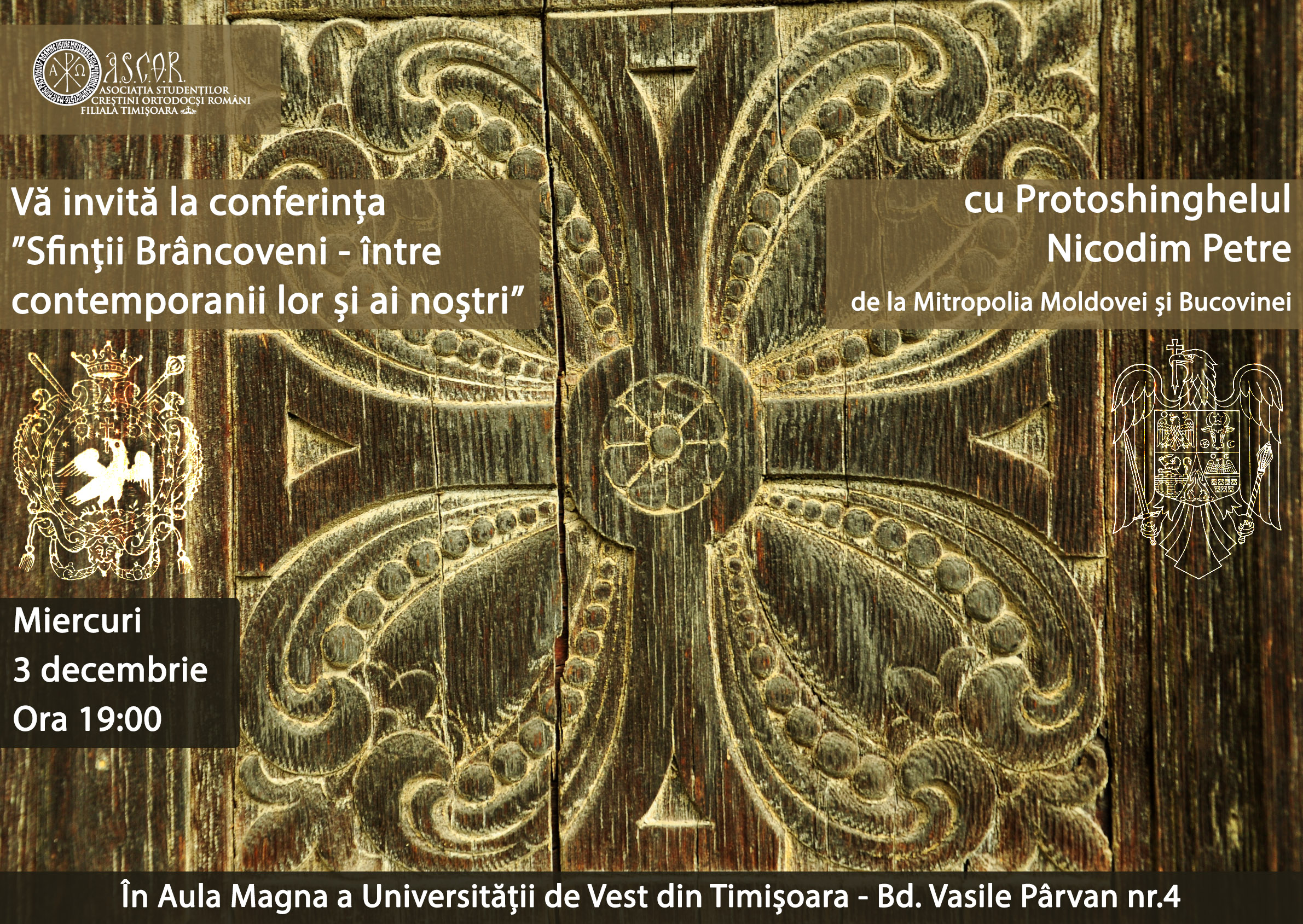 Protosinghelul Nicodim Petre va conferenţia la Timişoara Protosinghelul Nicodim Petre va conferenţia la Timişoara