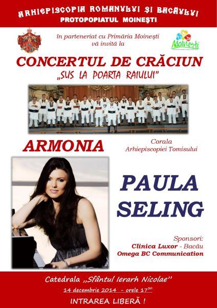 Concert dedicat Crăciunului, la Moineşti