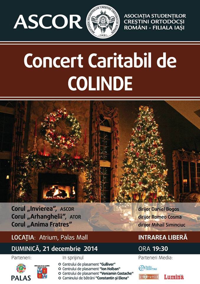 Concert caritabil organizat de ASCOR Iaşi