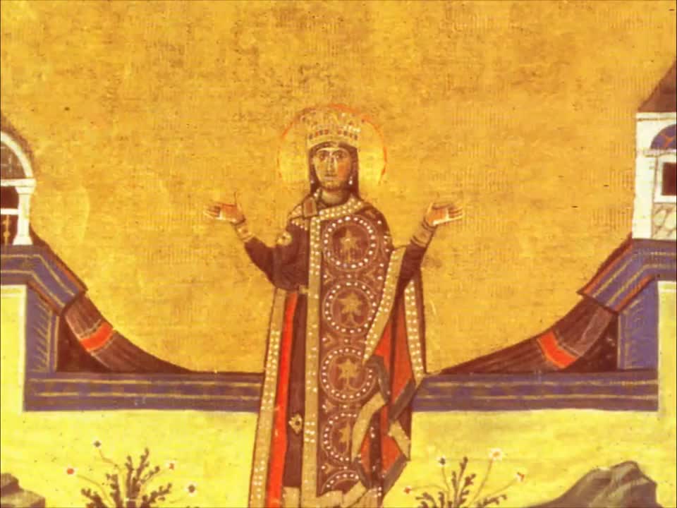 Troparul Sfintei Teofana Împărăteasa (în limba greacă)