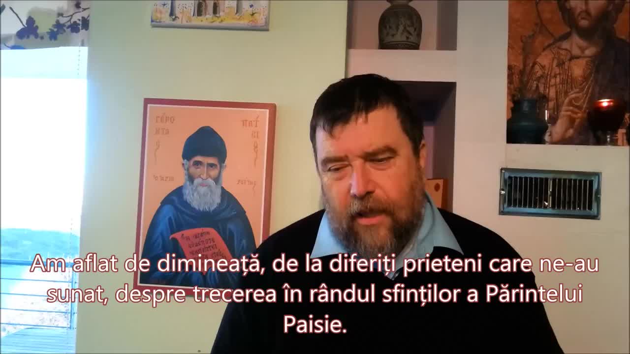 Athanasios Rakovalis despre canonizarea Cuviosului Paisie Aghioritul