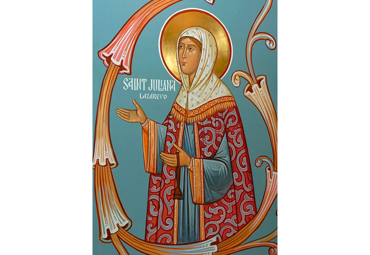 Sfânta Iuliana salvează de foc biserica satului Sfânta Iuliana din Lazarevo