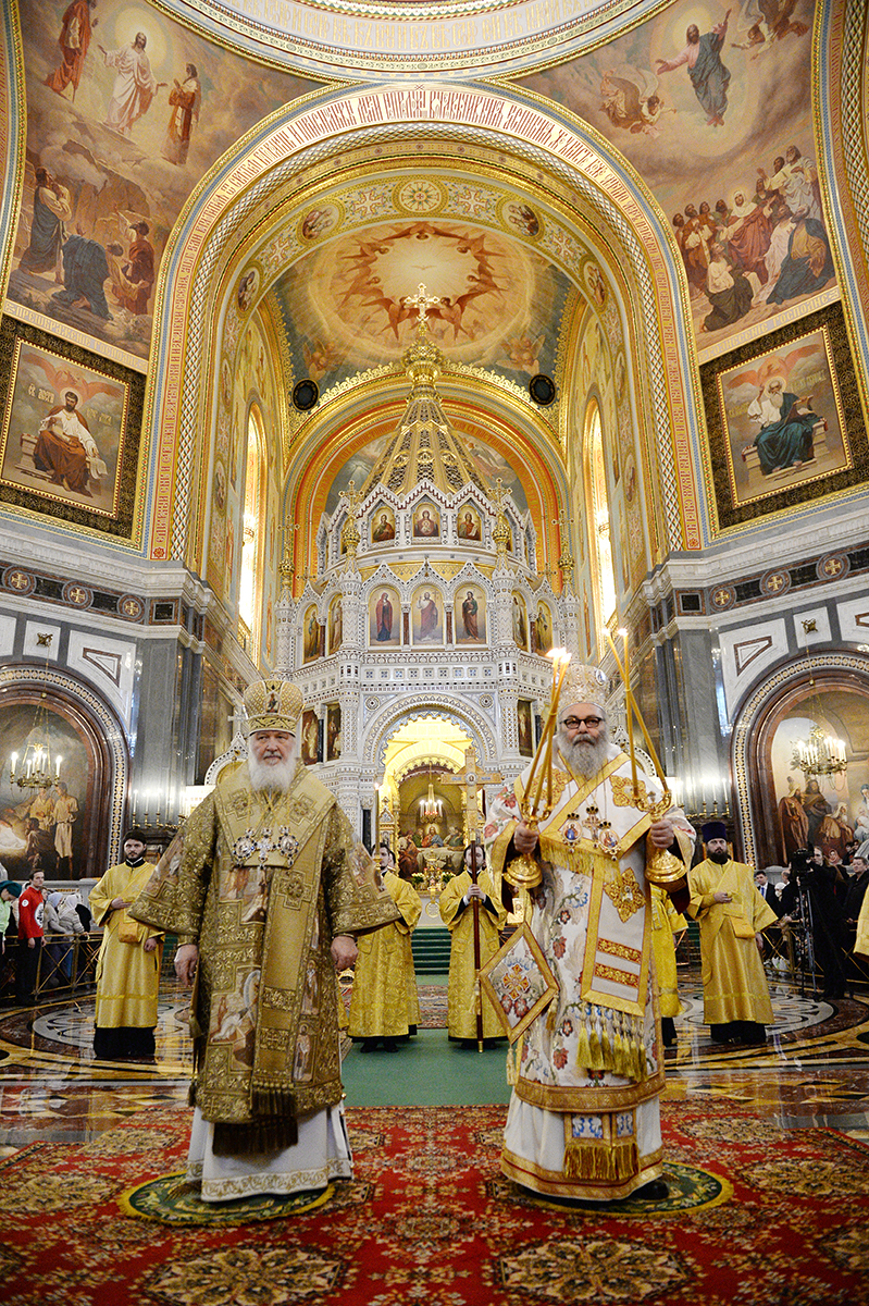 Preaferictul Ioan al X-lea și Patriarhul Kiril au slujit împreună, la Moscova