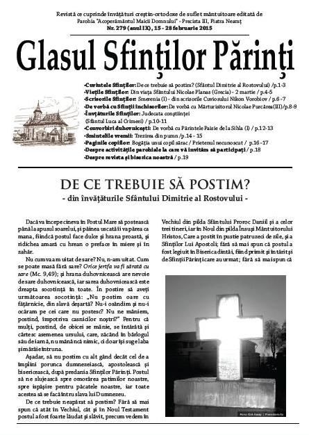 Parohia Precista 3 - matcă de slujire, cateheză şi cultură