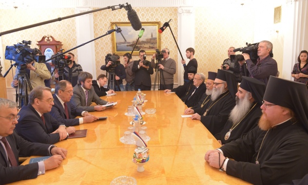 Patriarhul Ioan al X-lea al Antiohiei l-a decorat pe ministrul rus de externe