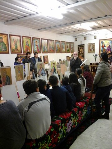 Curs de pictură „Icoana Ortodoxă - urcuş spre cer” în Parohia Prata di Pordenone, Italia