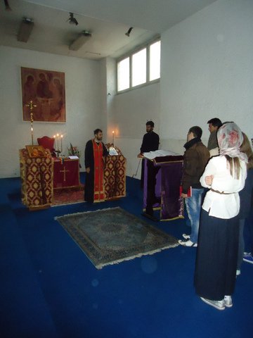 Liturghia Darurilor mai înainte Sfințite cu tinerii Nepsis la Roma