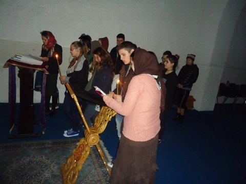 Liturghia Darurilor mai înainte Sfințite cu tinerii Nepsis la Roma