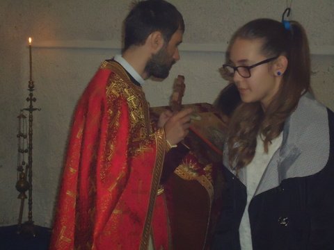 Liturghia Darurilor mai înainte Sfințite cu tinerii Nepsis la Roma