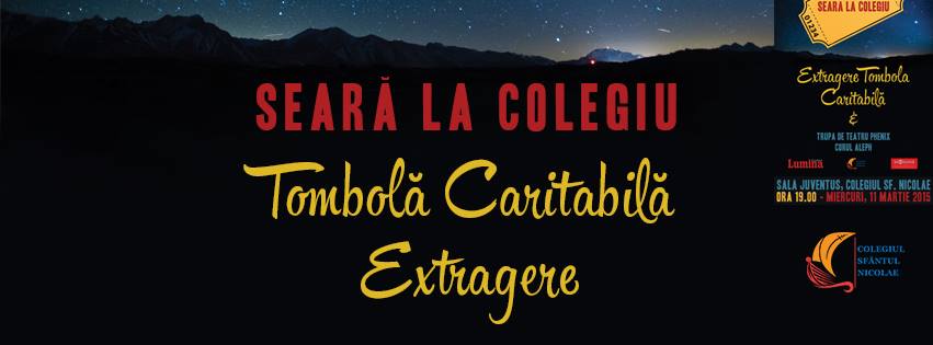 Extragerea premiilor tombolei caritabile, la Colegiul „Sfântul Nicolae“