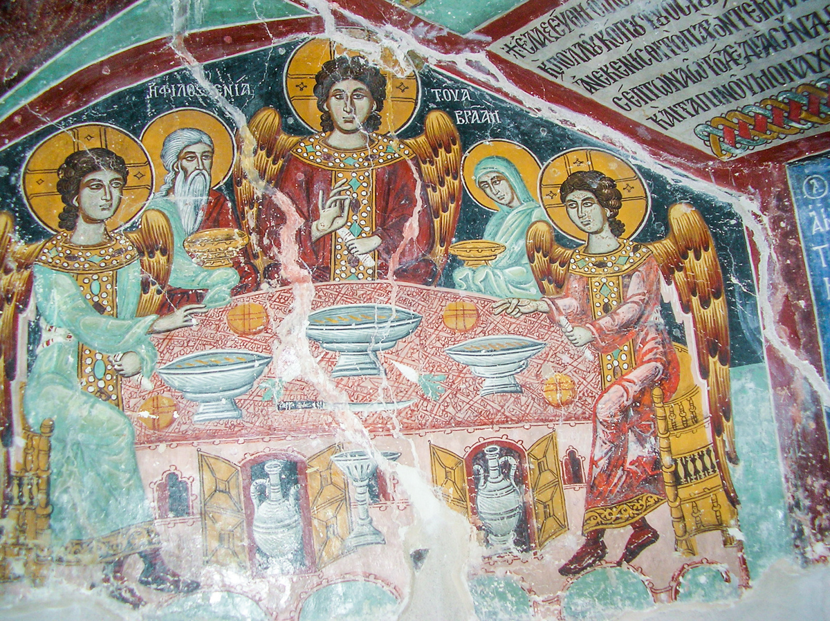 Sfântul Neofit a pus să fie pictat el însuși de cinci ori în diferite ipostaze, în peştera sa de nevoinţă