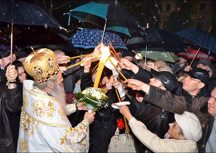 Slujba Învierii la Catedrala Mitropolitană din Iaşi