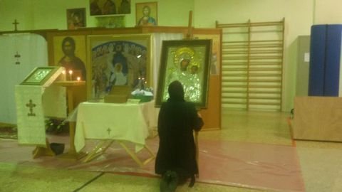 Icoana Maicii Domnului de la schitul Prodromu în parohia „Zămislirea Maicii Domnului” din Roma