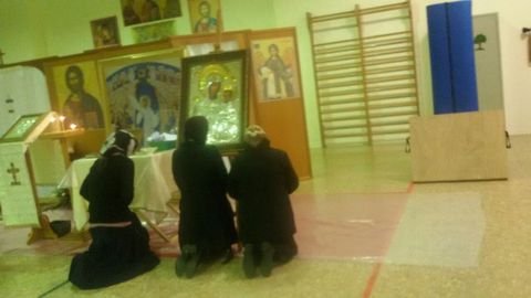 Icoana Maicii Domnului de la schitul Prodromu în parohia „Zămislirea Maicii Domnului” din Roma