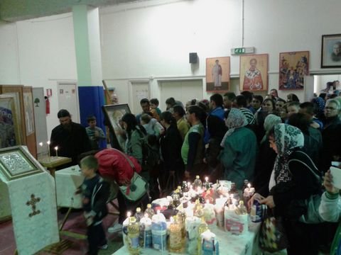 Icoana Maicii Domnului de la schitul Prodromu în parohia „Zămislirea Maicii Domnului” din Roma