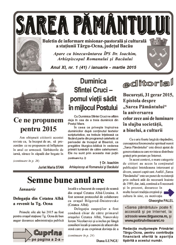 Un nou număr al revistei „Sarea pământului”