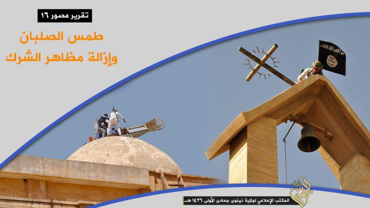 Noi imagini de la distrugerea mănăstirii Sfântului Gheorghe din Mosul