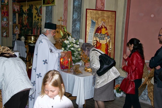 Moaştele Sfântului Ierarh Calinic de la Cernica în parohia Pinerolo