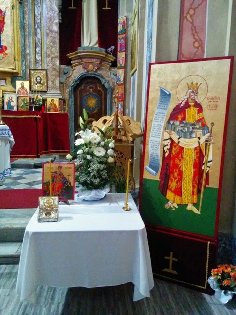 Moaştele Sfântului Ierarh Calinic de la Cernica în parohia Pinerolo