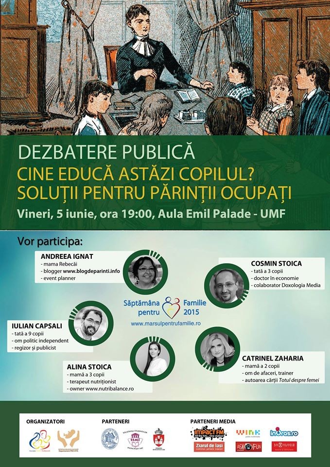 Ziua marii dezbateri a sosit! „Cine educă astăzi copilul? Soluții pentru părinții ocupați” Ziua marii dezbateri a sosit! „Cine educă astăzi copilul? Soluții pentru părinții ocupați”