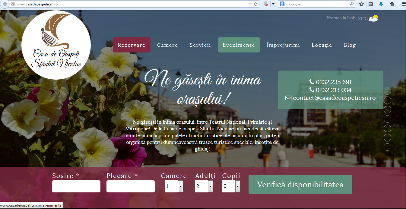 Lansare de site şi concurs, la Casa de oaspeţi „Sfântul Nicolae“