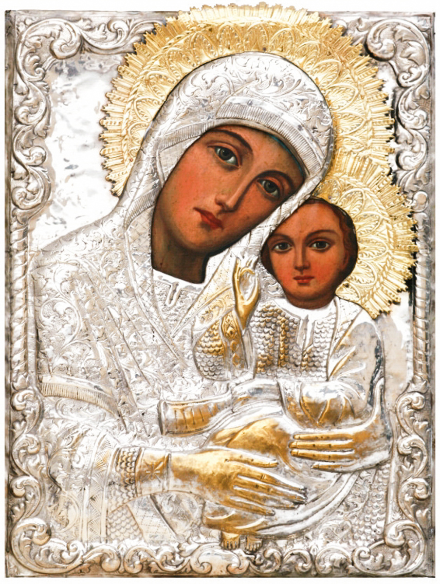 Icoana făcătoare de minuni a Maicii Domnului din biserica voievodală a Mănăstirii Pângăraţi / Foto: arhiva mănăstirii icoana Maicii Domnului