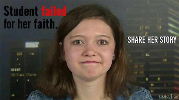 Studentă picată pentru răspunsuri creștine