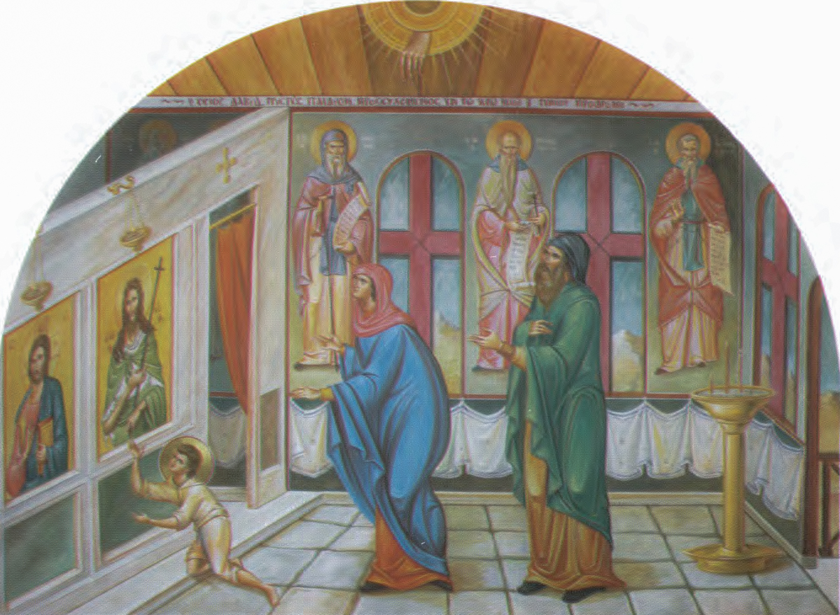 Viaţa Sfântului Cuvios David din Evia în imagini