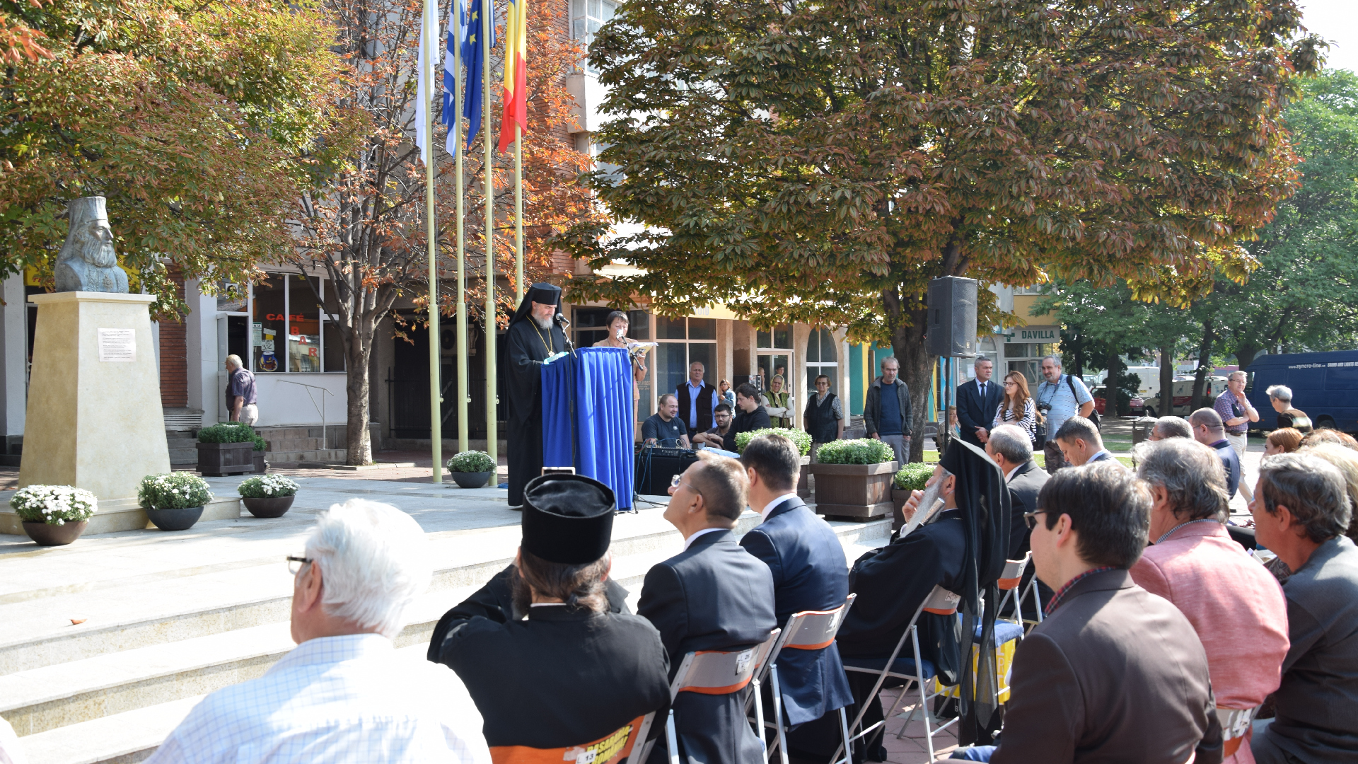 Bustul Arhiepiscopului Ciprului Kyprianos, inaugurat la Iași