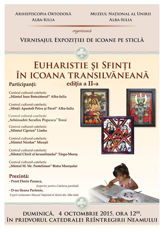 Euharistie și Sfinți în icoana transilvăneană – expoziție de icoane pe sticlă