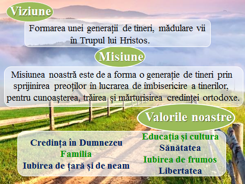Viziunea, misiunea și obiectivele strategice ale Departamentului de Misiune pentru Tineret Viziunea, misiunea și obiectivele strategice ale Departamentului de Misiune pentru Tineret