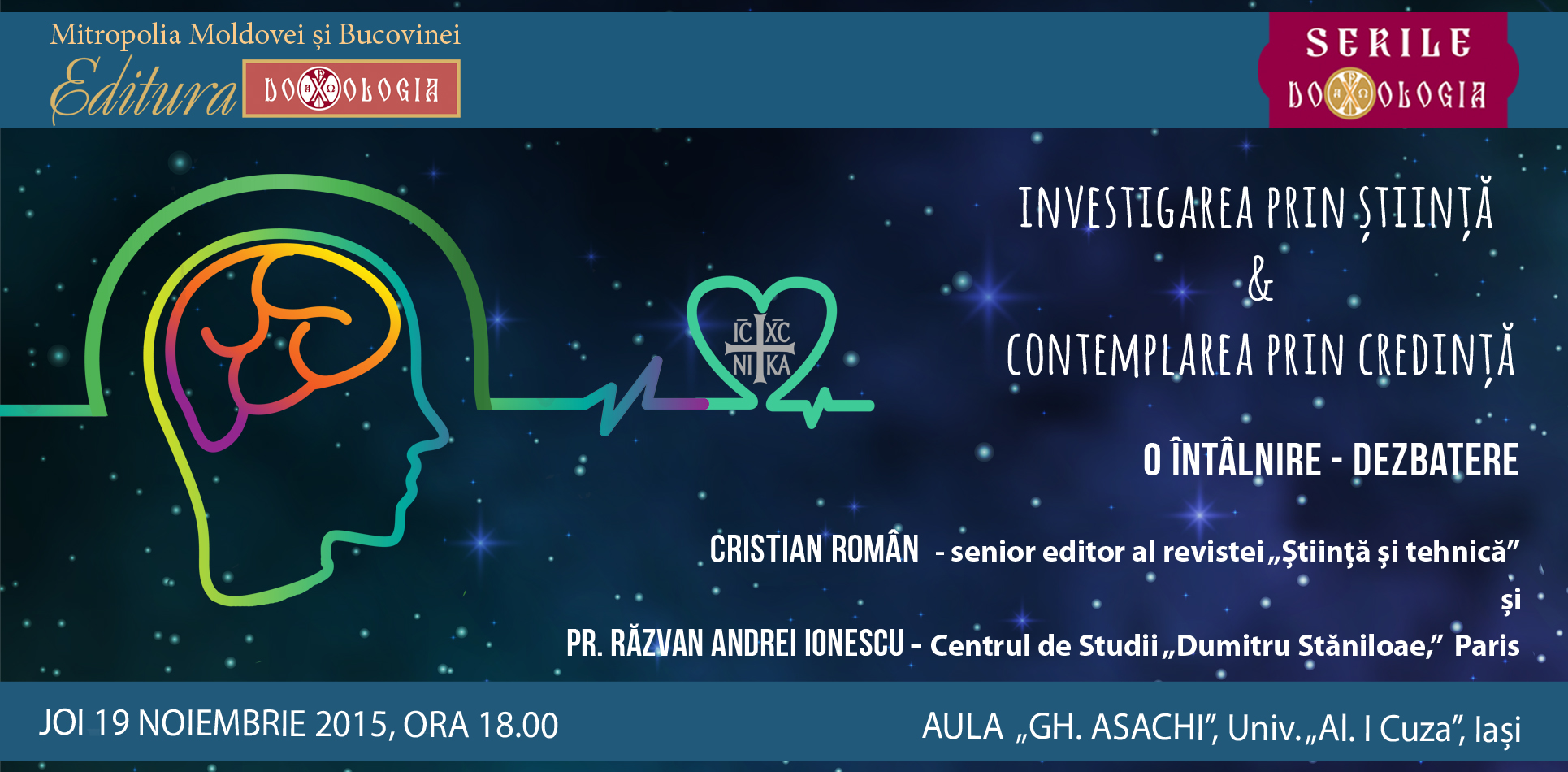 Întâlnire-dezbatere cu Cristian Român (București) și Pr. Răzvan Andrei Ionescu (Paris)