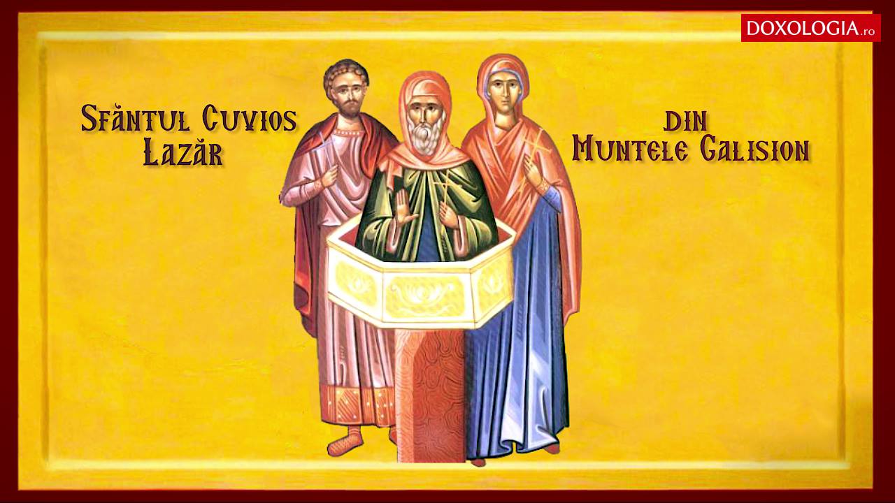 Troparul Sfântului Cuvios Lazăr din Muntele Galision