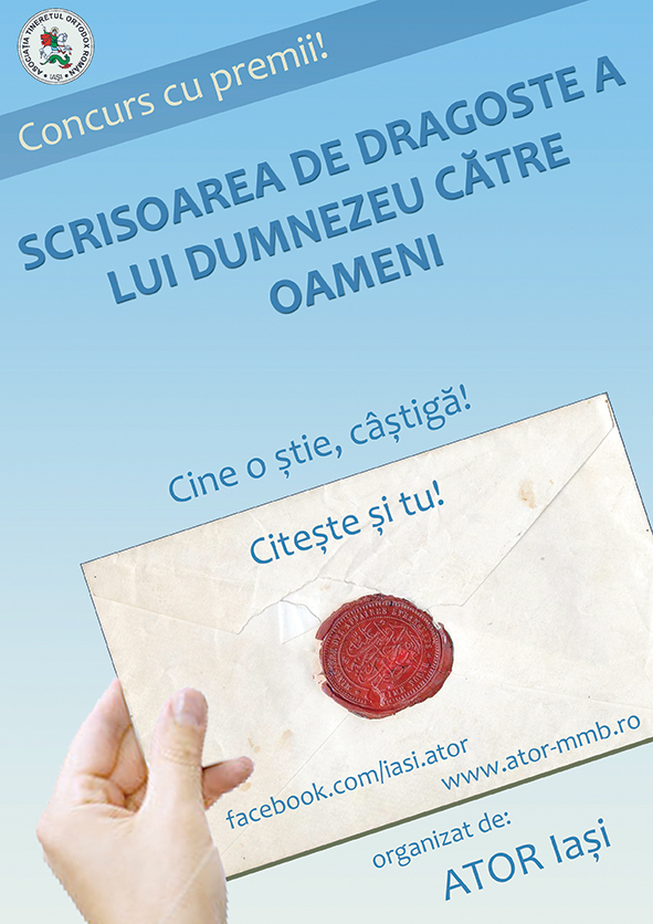 Concurs cu premii: Scrisoarea de dragoste a lui Dumnezeu către oameni