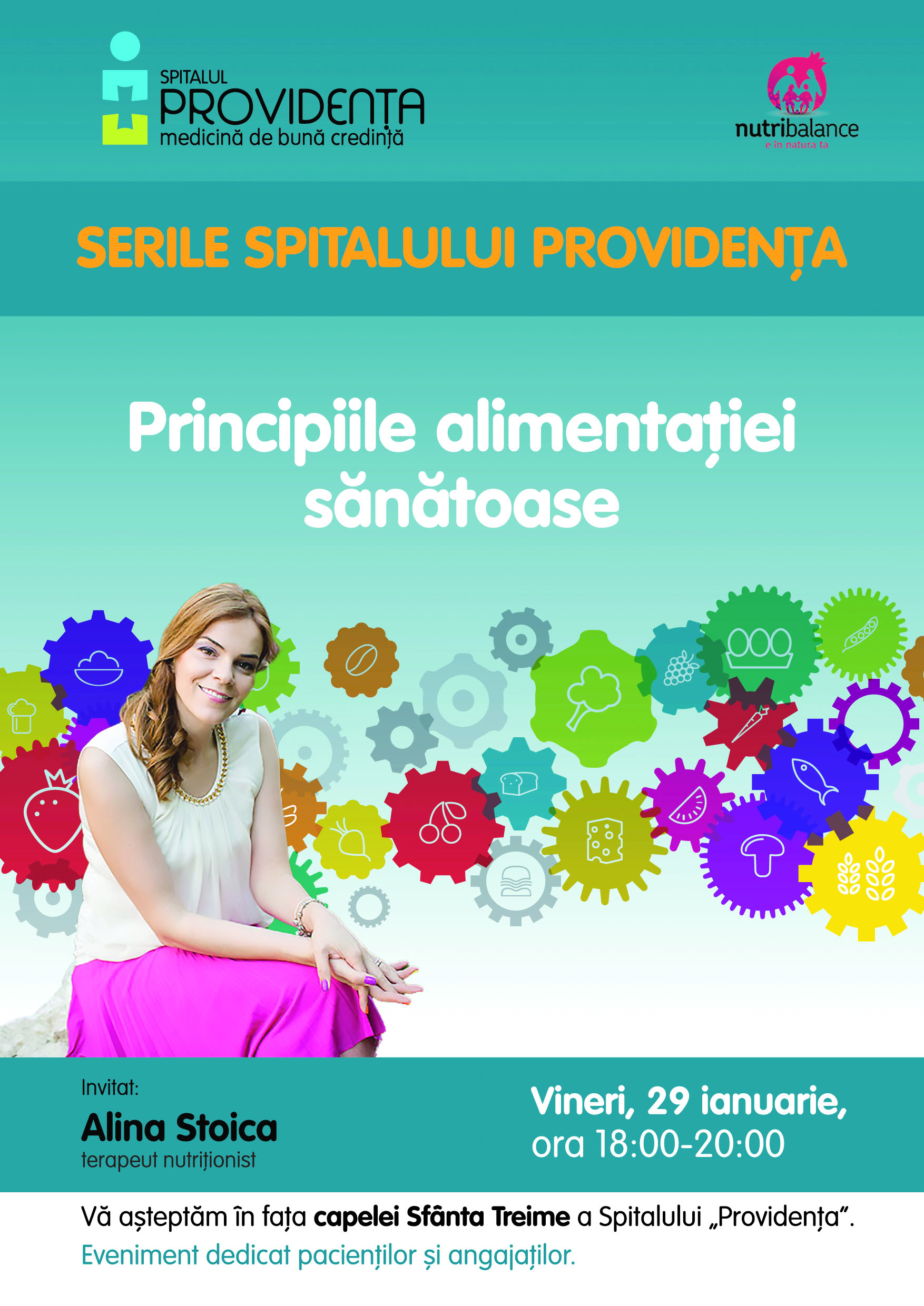 Nutriţionistul Alina Stoica, la Serile Spitalului „Providenţa“