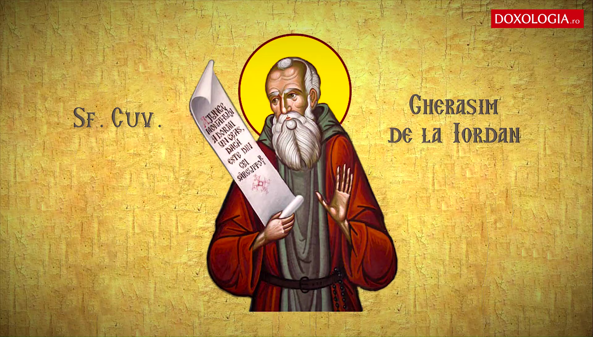 Sfântul Cuvios Gherasim de la Iordan