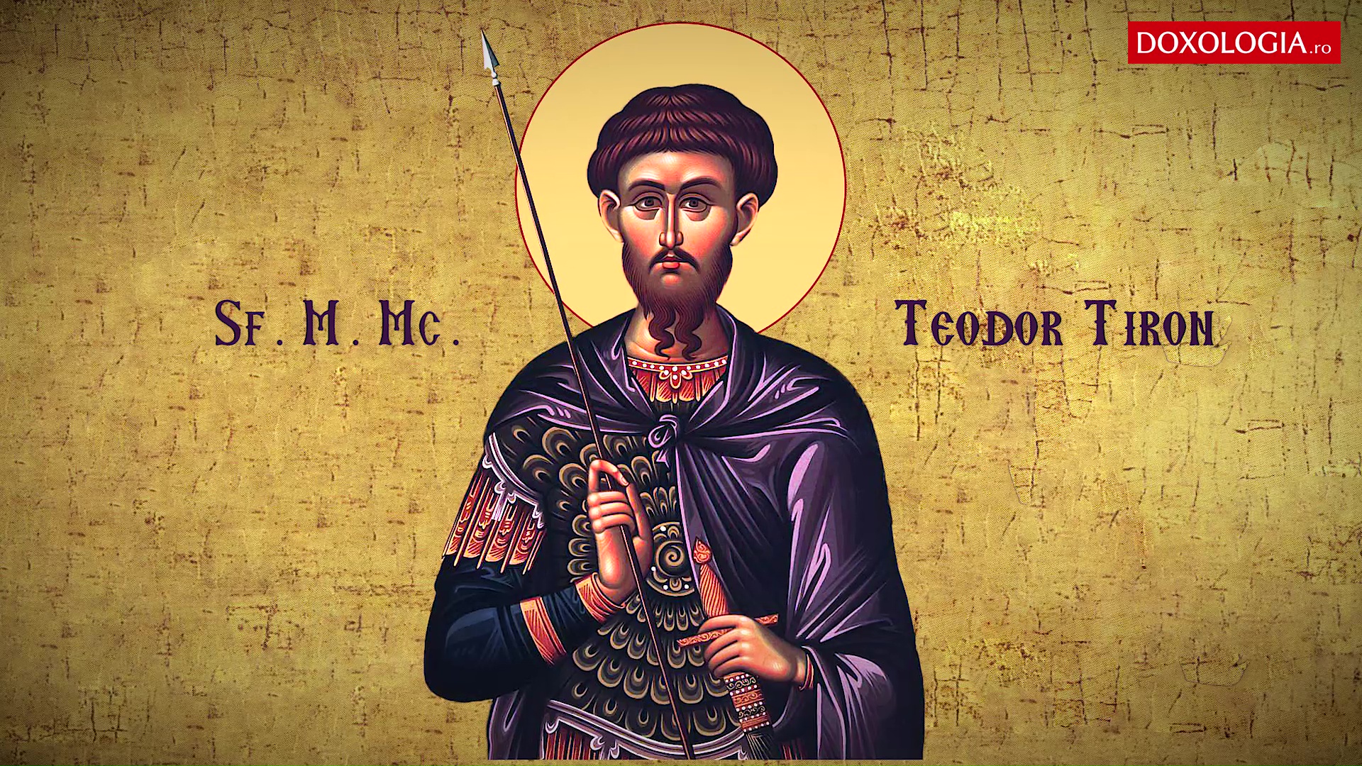 Troparul Sfântului Mare Mucenic Teodor Tiron