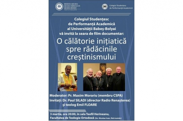 Seară de film documentar, la Facultatea de Teologie Ortodoxă din Cluj-Napoca Seară de film documentar, la Facultatea de Teologie Ortodoxă din Cluj-Napoca